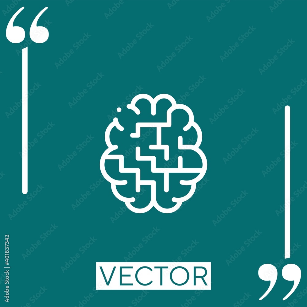Poster maze vector icon linear icon. editable stroked line