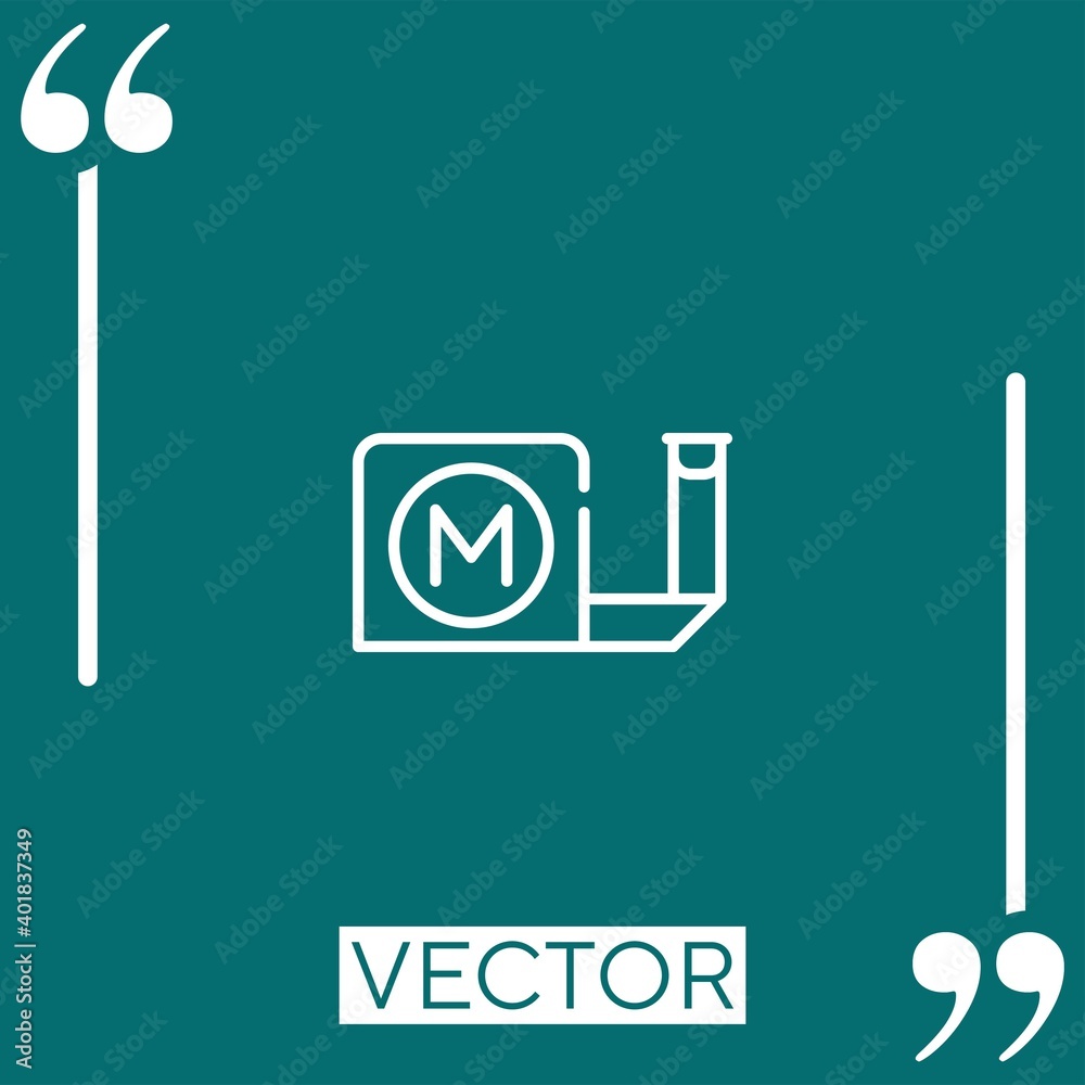 Poster meter vector icon linear icon. editable stroked line