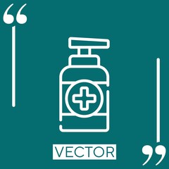 Obraz premium hydroalcoholic gel vector icon Linear icon. Editable stroked line