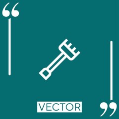 rake vector icon Linear icon. Editable stroked line