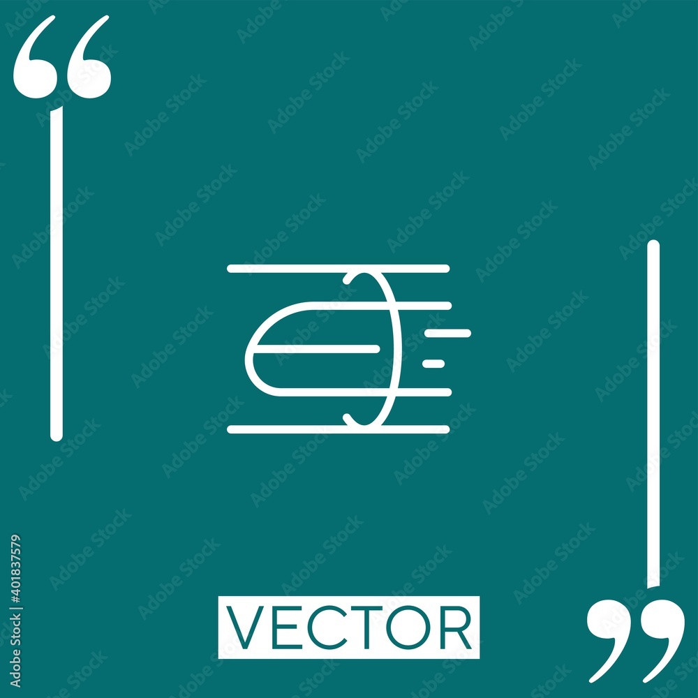 Poster hyperloop vector icon linear icon. editable stroked line
