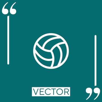 volleyball vector icon Linear icon. Editable stroked line