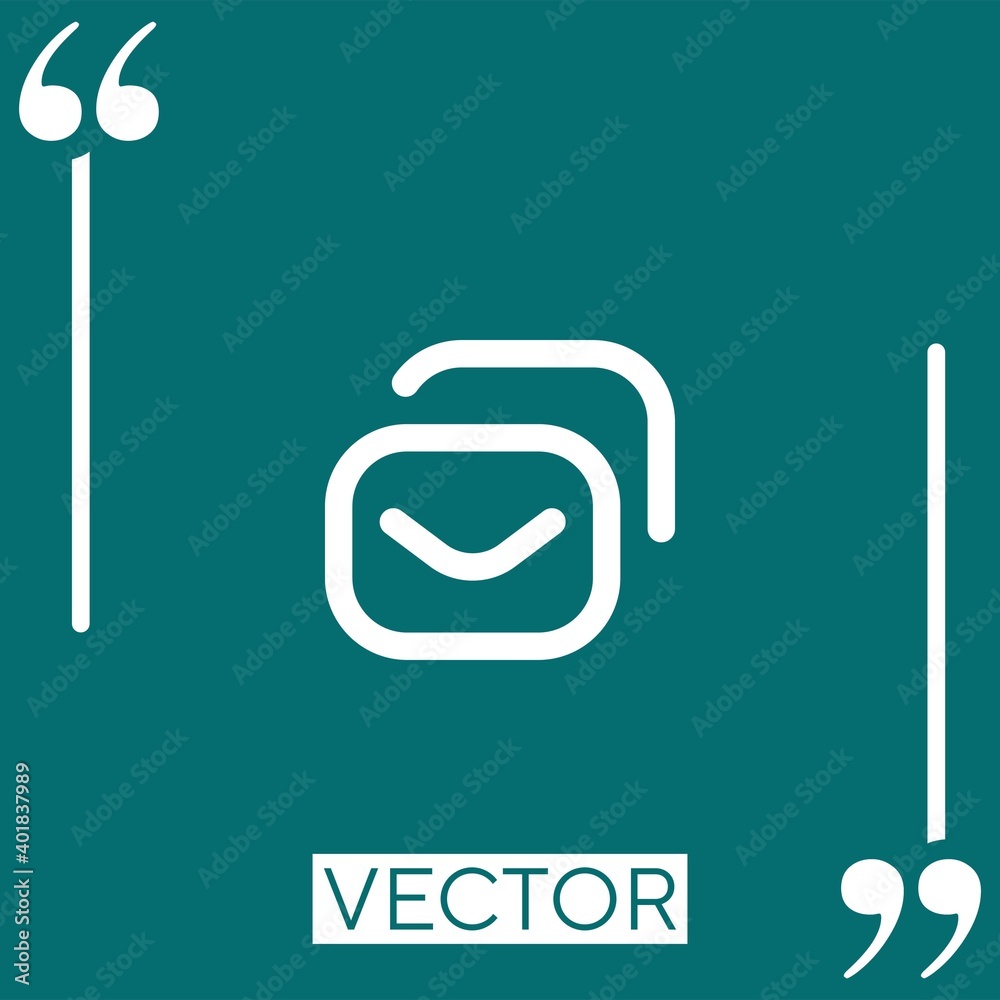 Poster mail vector icon linear icon. editable stroked line