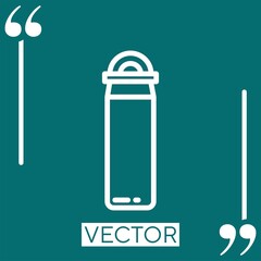 tumbler vector icon Linear icon. Editable stroked line