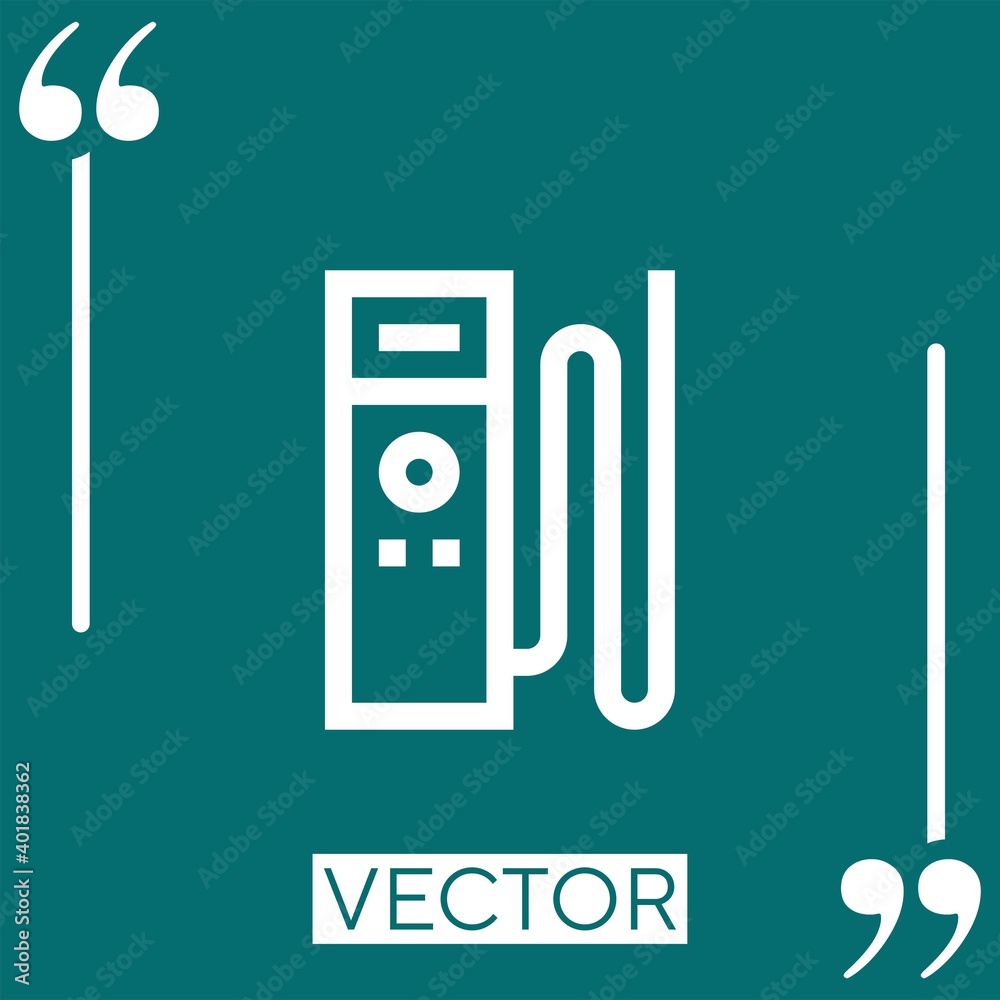 Poster timer vector icon linear icon. editable stroked line