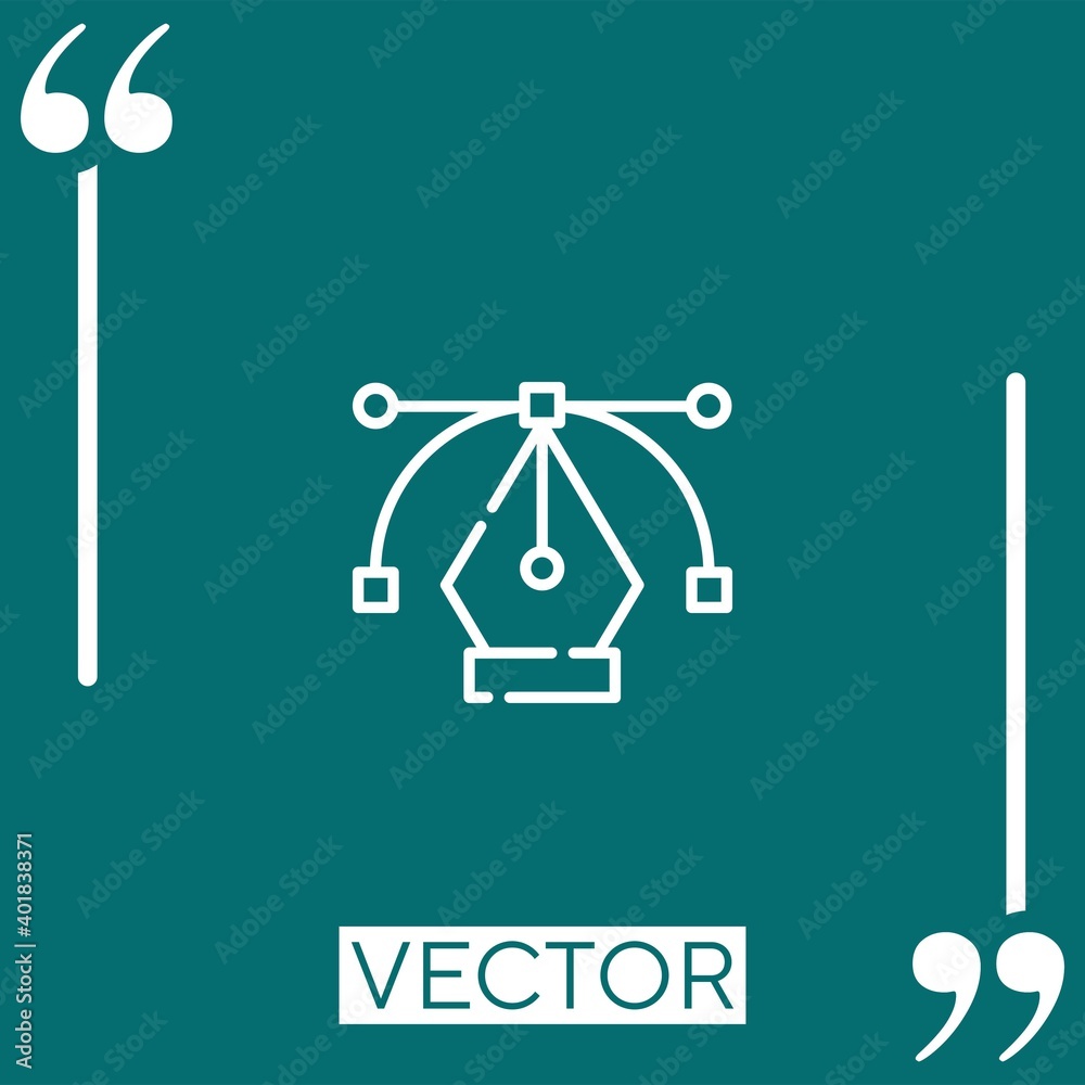 Poster vector vector icon linear icon. editable stroked line