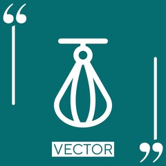 punching bag vector icon Linear icon. Editable stroked line