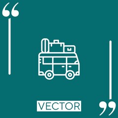 strip vector icon Linear icon. Editable stroked line