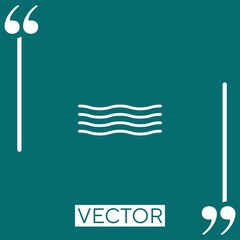 windy   vector icon Linear icon. Editable stroked line