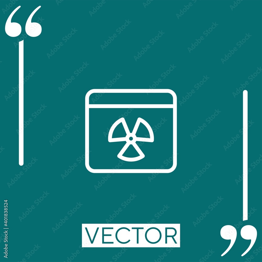 Poster web browser vector icon linear icon. editable stroked line