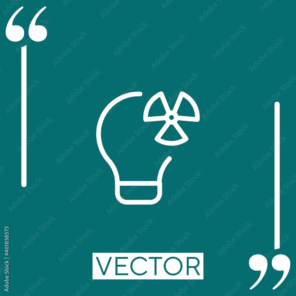 Poster idea vector icon linear icon. editable stroked line