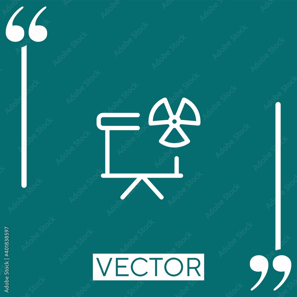 Poster presentation vector icon linear icon. editable stroked line