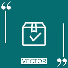 delivery box   vector icon Linear icon. Editable stroked line