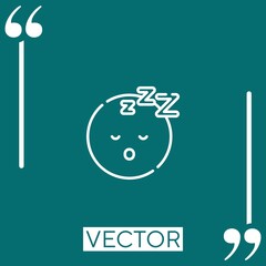 sleep   vector icon Linear icon. Editable stroked line