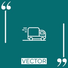 delivery   vector icon Linear icon. Editable stroked line