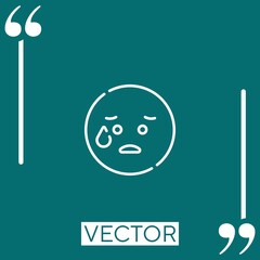nervous vector icon Linear icon. Editable stroked line