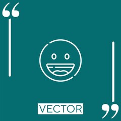 happy   vector icon Linear icon. Editable stroked line