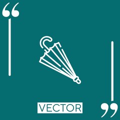 umbrella vector icon Linear icon. Editable stroke line
