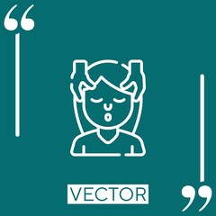 massage vector icon Linear icon. Editable stroke line