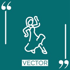 dancer vector icon Linear icon. Editable stroke line