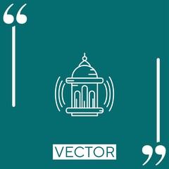 adhan call vector icon Linear icon. Editable stroke line