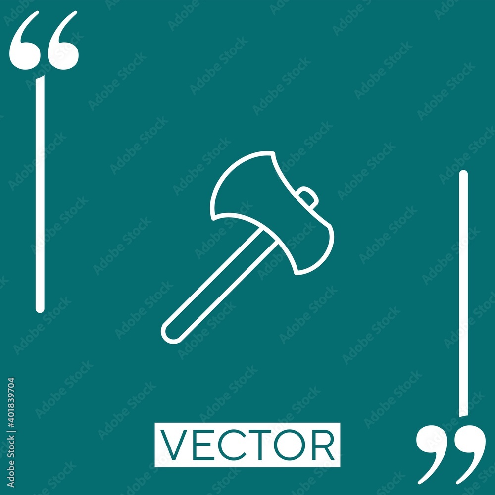 Poster axe tool outline vector icon linear icon. editable stroke line