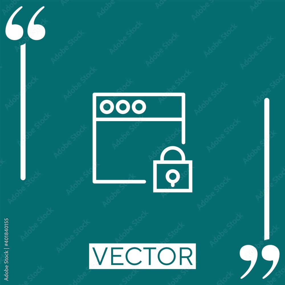 Poster browser vector icon linear icon. editable stroked line