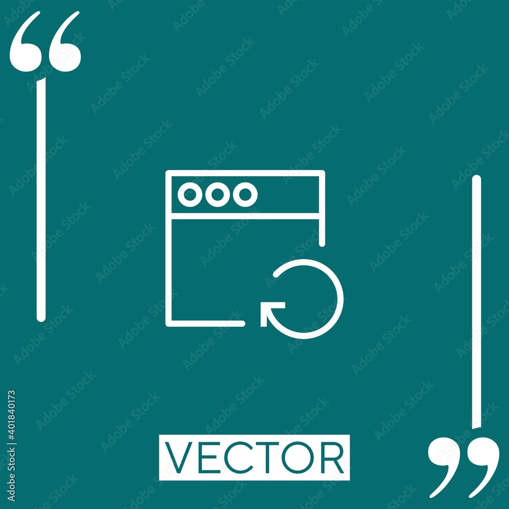 Poster browser vector icon linear icon. editable stroked line
