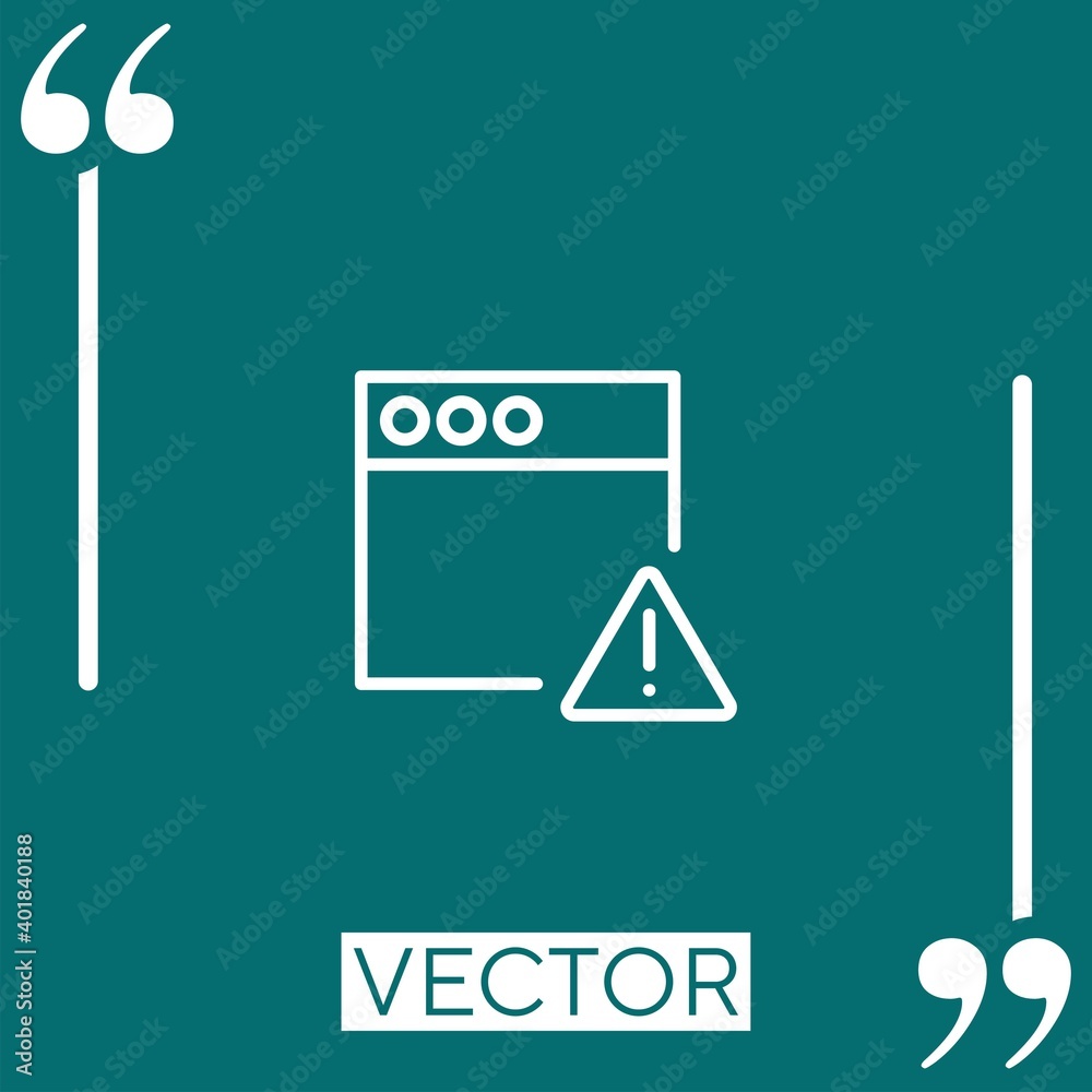 Poster browser vector icon linear icon. editable stroked line