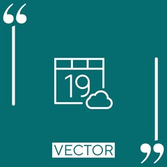 calendar   vector icon Linear icon. Editable stroked line