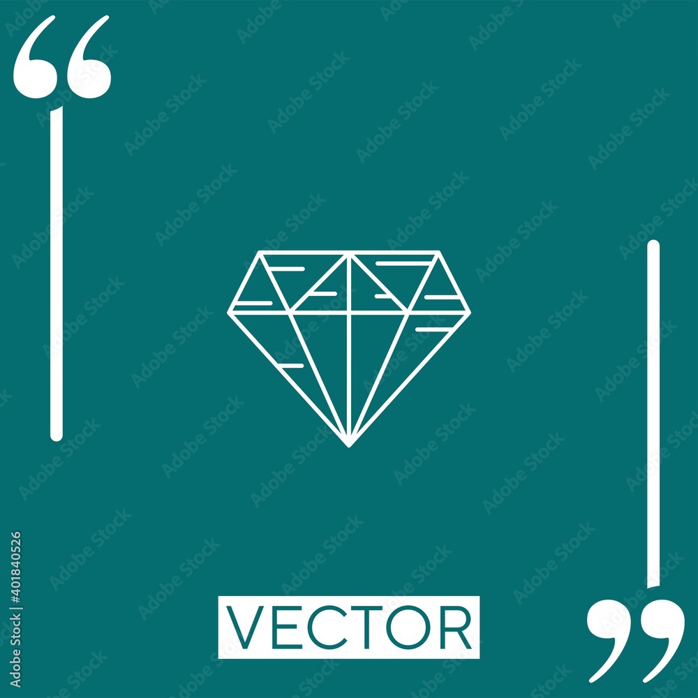 Poster clean code vector icon linear icon. editable stroked line