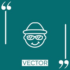 emoticon vector icon Linear icon. Editable stroke line