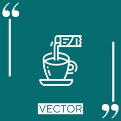 instant coffee vector icon Linear icon. Editable stroked line