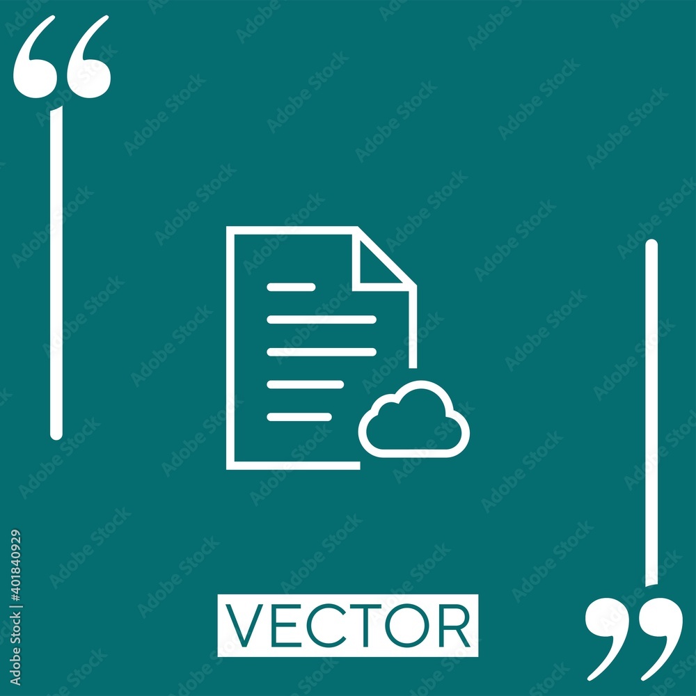 Poster file vector icon linear icon. editable stroke line