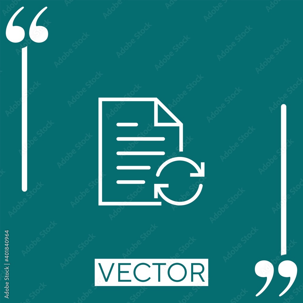 Poster file vector icon linear icon. editable stroke line