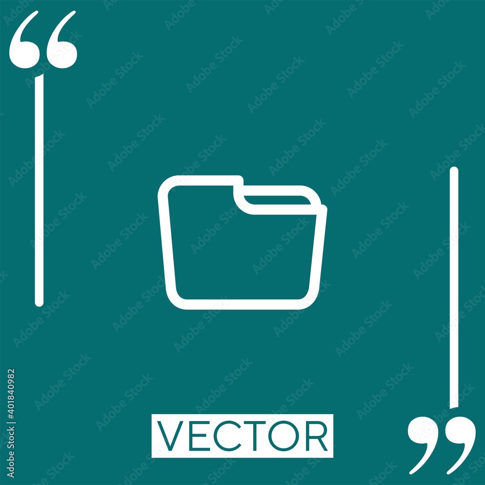 Poster file folder vector icon linear icon. editable stroke line