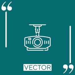 projector vector icon Linear icon. Editable stroked line