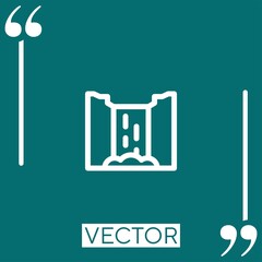 waterfall vector icon Linear icon. Editable stroked line