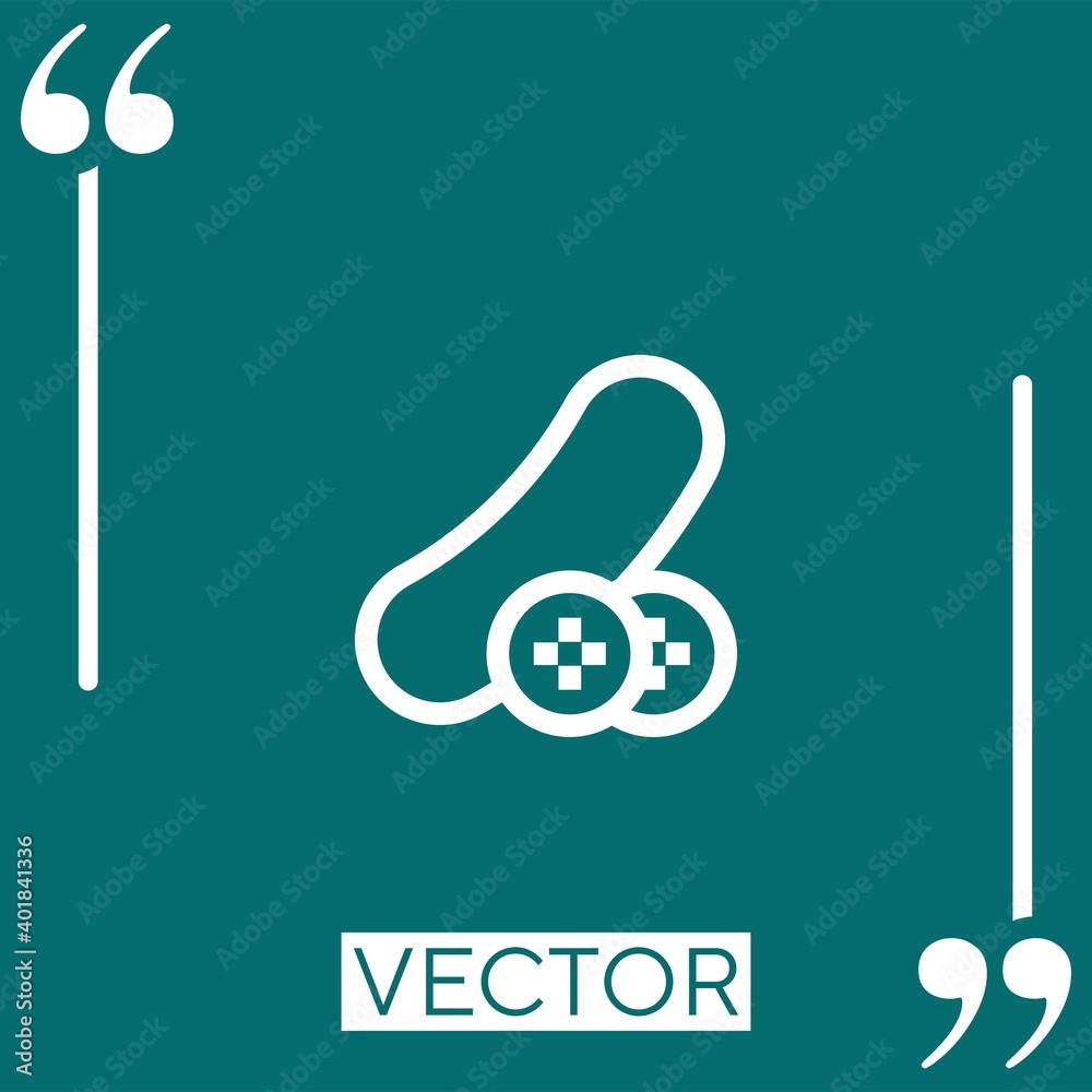 Poster cucumber vector icon linear icon. editable stroked line