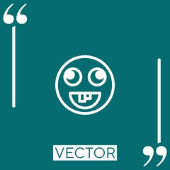 goofy   vector icon Linear icon. Editable stroke line