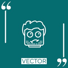 grubby   vector icon Linear icon. Editable stroke line