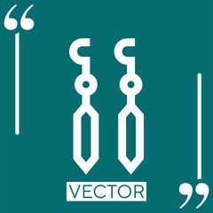 Fototapeta premium earrings vector icon Linear icon. Editable stroked line