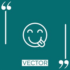 happy    vector icon Linear icon. Editable stroke line