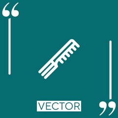 pitchfork comb vector icon Linear icon. Editable stroke line