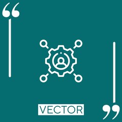 skills vector icon Linear icon. Editable stroked line