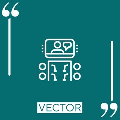 presentation   vector icon Linear icon. Editable stroke line