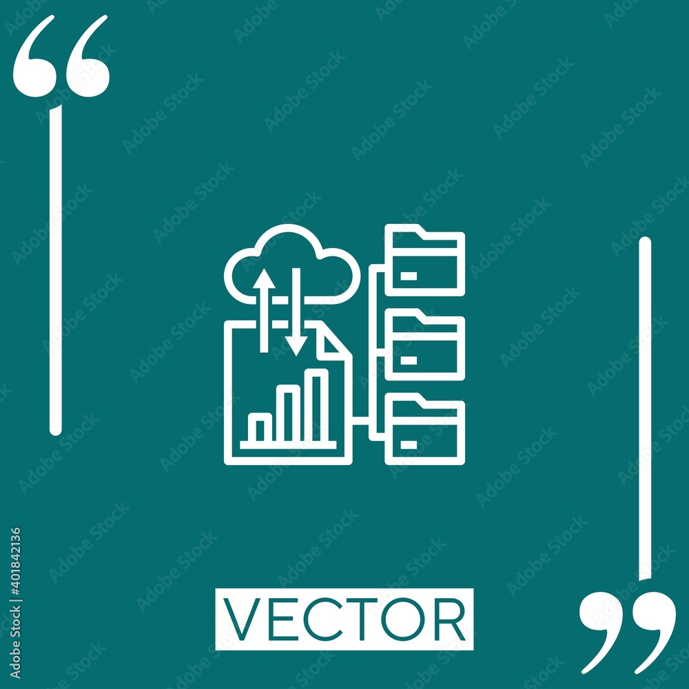 Poster file vector icon linear icon. editable stroked line
