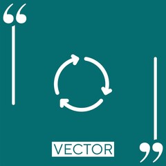 reuse vector icon Linear icon. Editable stroke line