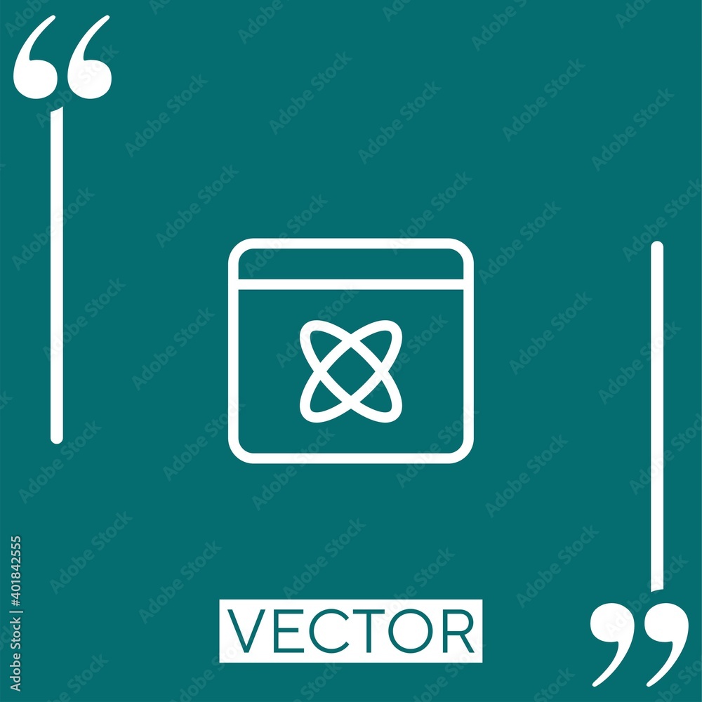 Poster web browser vector icon linear icon. editable stroked line
