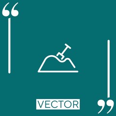 sand vector icon Linear icon. Editable stroke line